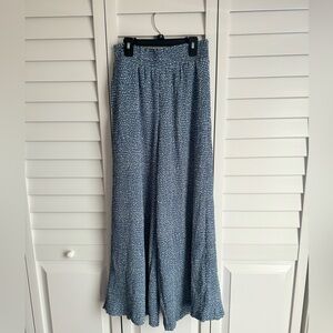 Blue Flowy Pants